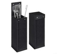 ComfyHarbor Sac de rangement pour outils de barbecue 600D Oxford imperméable à suspendre pour ustensiles de barbecue - Coussins de siège de patio Style de protection 16 x 16 x 51 cm