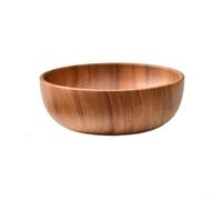 ComfyHarbor Saladier en bois d'acacia naturel de 22 cm, avec finition laquée lisse, pour riz, soupe, fruits et décoration pour la maison, la cuisine, la salle à manger