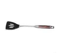 ComfyHarbor Spatule et louche en silicone, spatule, écumoire, pour wok, en acier inoxydable, avec poignée en bois, ustensiles de cuisine résistants à la chaleur, pour ustensiles de cuisine