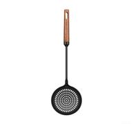 ComfyHarbor Spatule Wok en fer, avec poignée en bois, pelle à frire en métal résistant à la chaleur, pour la cuisine de restaurant, pelle anti-adhésive sûre pour tourneur, 37,9 x 9,5 cm (passoire)