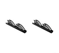 ComfyHarbor Support mural en acier noir pour l'organisation du garage - Porte-outils robuste et support de cric de rangement 40,5 x 7 x 9 cm (2 pièces)