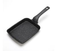 ComfyHarbor Tamagoyaki Poêle carrée antiadhésive avec revêtement en granit japonais pour cuisinières à gaz électriques à induction Noir 35 x 15 cm