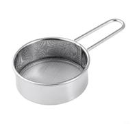 ComfyHarbor Tamis à farine en acier inoxydable, tamis rond en maille ultra fine, pour sucre, poudre, pâtisserie, outil de cuisine, prise en main facile, passe au lave-vaisselle, design peu encombrant