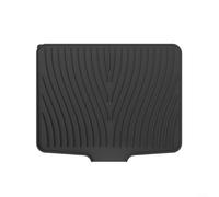 ComfyHarbor Tapis d'égouttoir en silicone avec rebord d'évacuation et grand tapis antidérapant pour cuisine, verres, casseroles et poêles, 40 x 33 cm (noir)
