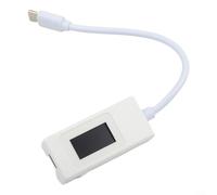 ComfyHarbor Testeur USB C, 4-30 V, moniteur d'énergie 6,5 A pour QC2.0 pour qc3.0 PD VOOC charge rapide, KWS-065C KWS-066C ampèremètre avec affichage LCD des données (066C-blanc)