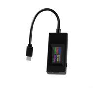 ComfyHarbor Testeur USB C, 4-30 V, moniteur d'énergie 6,5 A pour QC2.0 pour qc3.0 PD VOOC charge rapide, KWS-065C KWS-066C ampèremètre avec affichage LCD des données (066C-noir)
