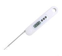 ComfyHarbor Thermomètre numérique à viande pour lecture instantanée - Sonde étanche - Design pliable - Pour barbecue, cuisson, cuisine, bonbons, 18 x 3 x 3 cm - Blanc