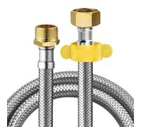 ComfyHarbor Tuyau de douche en acier inoxydable, nylon flexible pour un design tressé, pour un meilleur débit d'eau, connexion G1/2, installation, pour appareils de plomberie de salle de bain, options