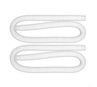 ComfyHarbor Tuyau de rechange pour pompe de piscine, accessoire de 3,8 cm, pour systèmes de filtration 330 530 1000 GPH, pompes à saumure Krystal 607 637, polyéthylène enroulé, étanche, 150 cm (blanc)