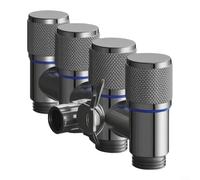 ComfyHarbor Vanne d'angle à 4 voies en acier inoxydable avec contrôle indépendant, robinet à 1 entrée et 4 sorties pour machine à laver de jardin, cuisine, argent, gris