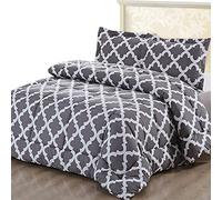ComfyWell Couette pour très Grand lit - Couvre-Lits, Dessus-de-lit et Ensembles imprimés, 2 taies d'oreiller Chaudes et hypoallergéniques, pour Toutes Les Saisons, pour lit King Size (220 x 230 cm),