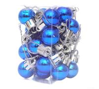 Comgooldool 24 Boules de Noël Miniatures 2cm en Plastique | Plastique , couleur vive, léger, incassable, pour idéal petite décoration(Blue)