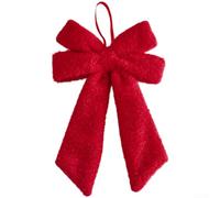 Comgooldool Décoration de sapin de Noël en velours rouge | Boule de Noël 3D en velours rouge 35 x 23 cm, décoration de Noël festive à suspendre pour couronne d'arbre, fête, maison