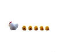 Comgooldool Ensemble de décoration de voiture en forme de poulet mignon : adorables poussins en résine pour tableau de bord, bureau et affichage à la maison - Breloque créative d'intérieur de voiture