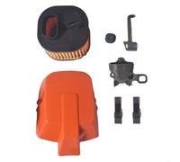 Comgooldool Kit de couvercle de filtre à air de carburateur pour tronçonneuse 362, 365, 371, 372, 372XP, remplace 503817701, lot de 7 pièces en plastique avec levier d'accélérateur pour réparation