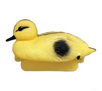 Comgooldool Leurre de chasse réaliste canard colvert, décoration de jardin flottante en polyéthylène imperméable pour étang extérieur, statue d'oiseau simulation réaliste, jaune et blanc, 15,5 x 7 x 6