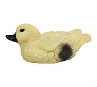Comgooldool Leurre de chasse réaliste en polyéthylène imperméable pour étang extérieur, statue d'oiseau réaliste jaune et blanc, 15,5 x 7 x 6 cm (C)