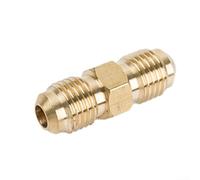 Comgooldool Lot de 3 raccords de tuyau de gaz filetés à gauche de 6,35 mm - Raccord double en laiton propane pour camping-car, barbecue, chauffage de camping, connexion sûre et fiable