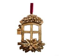 Comgooldool Ornement Noël Résine Dorée Vintage Cloche 6cm | Finition or antique, motif cloche classique, boucle pour suspension pour facile, pour idéal sapin, style pour rétro (style1)