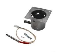 Comgooldool Pièce de rechange robuste en fer pour brûle-feu Traeger, Pit-Boss, ZGrills, brûleur de moulage intégré avec kit d'allumage Hot Rod, pour modèles DS.09.001 B)