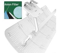 Comgooldool Plafond pour déflecteur d'aération 5 feuilles anti-soufflage direct couvercle anti-condensation pour climatisation centrale maison, chambre à coucher, bureau, blanc 20 x 56 cm sans filtre