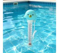 Comgooldool Thermomètre de piscine flottant avec grand écran facile à lire - Jauge de température pour piscines, spas, jacuzzi, aquariums, flotteur décoratif en PVC robuste, coloré (baleine de rivière