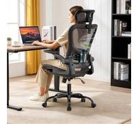 COMHOMA Chaise de Bureau, Chaise de Bureau Ergonomique en Maille avec Double Couche en Maille Respirante, Soutien Lombaire Adaptable, Appui-tête réglable, pour Bureau à Domicile, Chaise pivotante 150