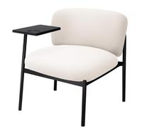 COMHOMA Fauteuil de Relaxation Moderne rembourré avec Pieds en métal, canapé Simple pour Salon, Chambre à Coucher, Jardin, Beige