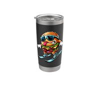 Comic Burger Skier Design Insolite pour sports d'hiver Gobelet isotherme en acier inoxydable double paroi