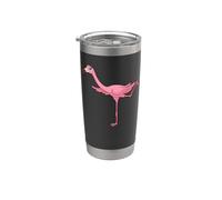 Comic Flamingo médite avec le yoga Gobelet isotherme en acier inoxydable double paroi