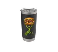 Comic Mantis Lifting Burger Strong Food Design Gobelet isotherme en acier inoxydable double paroi