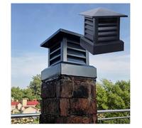 Comignols Carrés Cheminée Chapeaux de Cheminée pour Extérieur | Chapeau Toit Ventilations Couvercle Ventilation Toit Conduit Cheminée Poêles Bois Toits(30x30cm/11.81x11.81in)