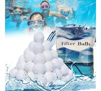 Comioke 800g Boules de Filtre de Piscine Équivalent à 30 kg de Filtre à Sable, Réutilisables de Balle Filtrante Piscine Convient à Divers Systèmes de Filtration de Piscine