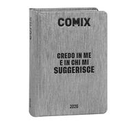 Comix - Journal Mini Journalier 16 mois, agenda scolaire 2025-2026, avec couverture rigide, idéal pour l'école moyenne et supérieure, 11 x 15,3 cm, noir