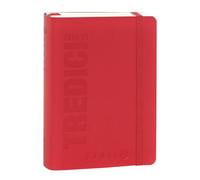 COMIX U YOURSELF Mini Agenda journalier 2024 - 2025 - Agenda 13 mois avec couverture souple en PU, élastique, poche à soufflet contenante et 384 pages, idéal pour l'école, 11 x 15,3 cm, rouge
