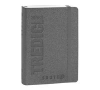 COMIX U YOURSELF Mini Agenda journalier 2024 - 2025 - Agenda 13 mois avec couverture souple en PU, élastique, poche à soufflet contenante et 384 pages, idéal pour l'école, 11 x 15,3 cm, gris