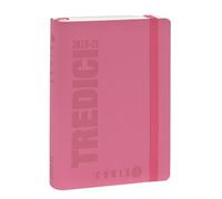 COMIX U YOURSELF Mini Agenda journalier 2024-2025 avec couverture souple en PU, élastique, poche à soufflet contenante et 384 pages, idéal pour l'école et l'université, 11 x 15,3 cm, rose