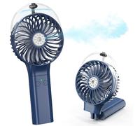 COMLIFE Ventilateur manuel portable, 3000mAh mini ventilateur USB rechargeable, design pliable, ventilateur brumisateur pour voyage, bureau à domicile, camping, maison