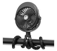 COMLIFE Ventilateur pour poussette de bébé, ventilateur portable pivotant à 270 ° et 360 °,USB à piles, ventilateur de brumisation portable, avec clip trépied flexible sur siège de voiture, berceau