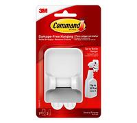 Command 17009 Pinces et cintres : suspension pour flacon pulvérisateur (blanc), accessoire simple pour placard, organiseur pour suspendre des flacons pulvérisateurs