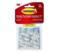 Command 17065CLR-ES Crochet en fil métallique Taille moyenne Transparent, transparent, 17065CLR-VPES