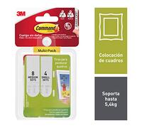 Command 17203 - Bandes à Carreaux Suspendues, 4 Jeux de Petites bandes, 8 Jeux de Bandes Moyennes, Blanc