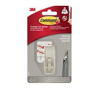 Command 3M MR01-BN Crochet métallique couleur nickel poli avec reflets modernes Petit