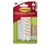 Command Crochet Accroche Adhésive pour Tableaux, Grand Modèle, Blanc - 1 Crochet, 2 Grandes Languettes - Résistant à l'eau - Accrochage Sans Dommage, 1.8 kg