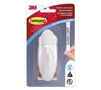Command Crochet Designer 3M avec bandes résistantes à l'eau - Blanc - 1 crochet 2 grandes bandes - Supporte 2,3 kg