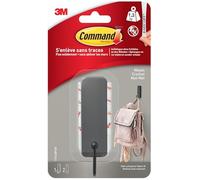 3M Command – Crochet adhésif métal réutilisable – Noir – Supporte 1,3 kg