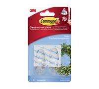 3M Crochet, oval, plastique, transparent, taille: M