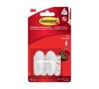 Crochets adhésifs blancs Command 3M jusqu'à 500 g - Lot de 2