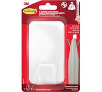Command Crochet Utilitaire XL pour poids lourds - 1 Crochet en blanc et 3 bandes adhésives pour intérieur et autres articles jusqu'à 6,8 kg - Pas de clous, pas de trous, pas de perçage