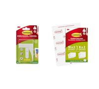 Command Languettes Accroche Tableaux 17206-12, blanches, larges, 12 x 2 languettes, 7,2 kg, White & Languettes Accroches Tableaux, Blanc - 10 Paires de Petites Bandes (S), 8 Paires de Moyennes